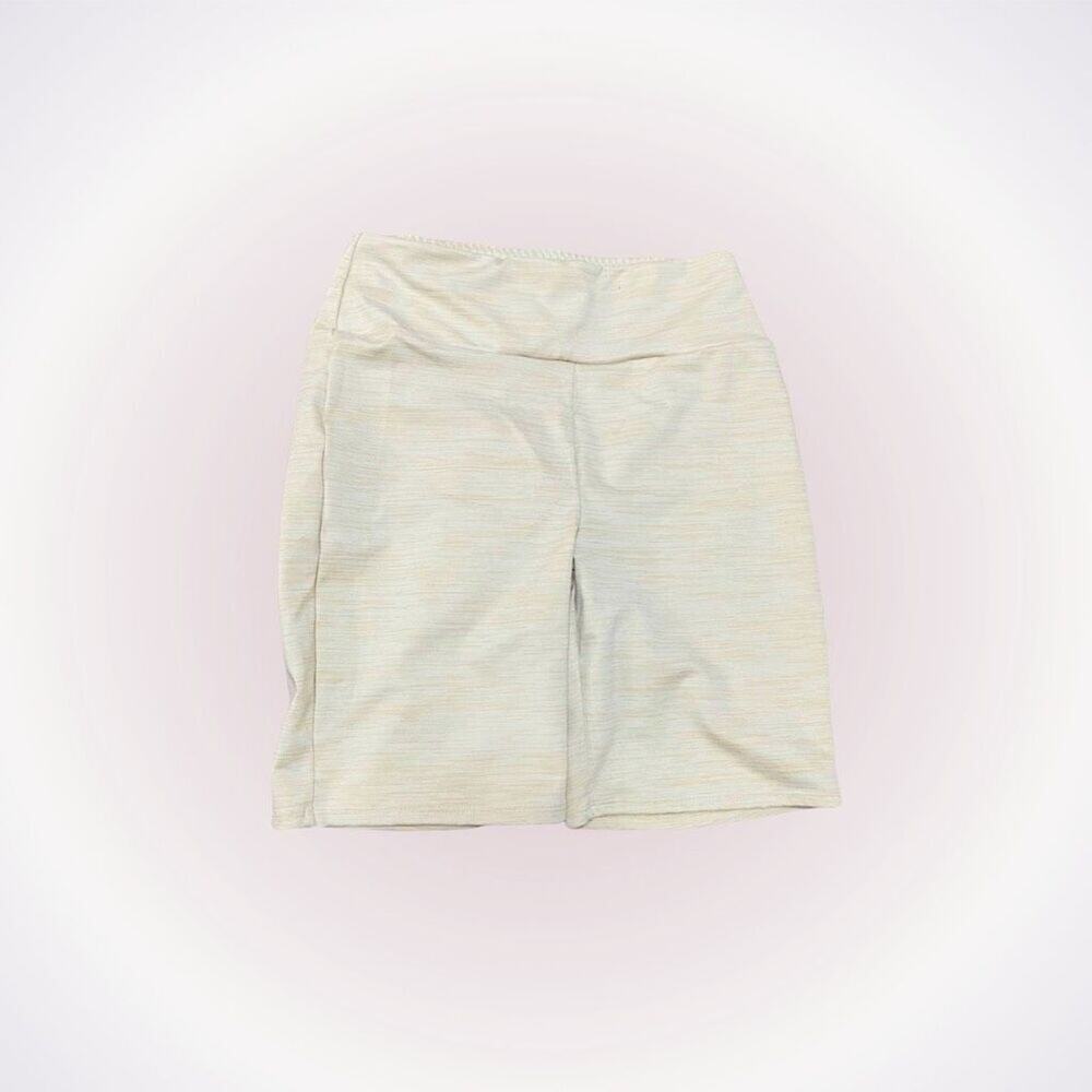 Adore Me Cream Heathered High-Waist Bike Shorts | Sz S